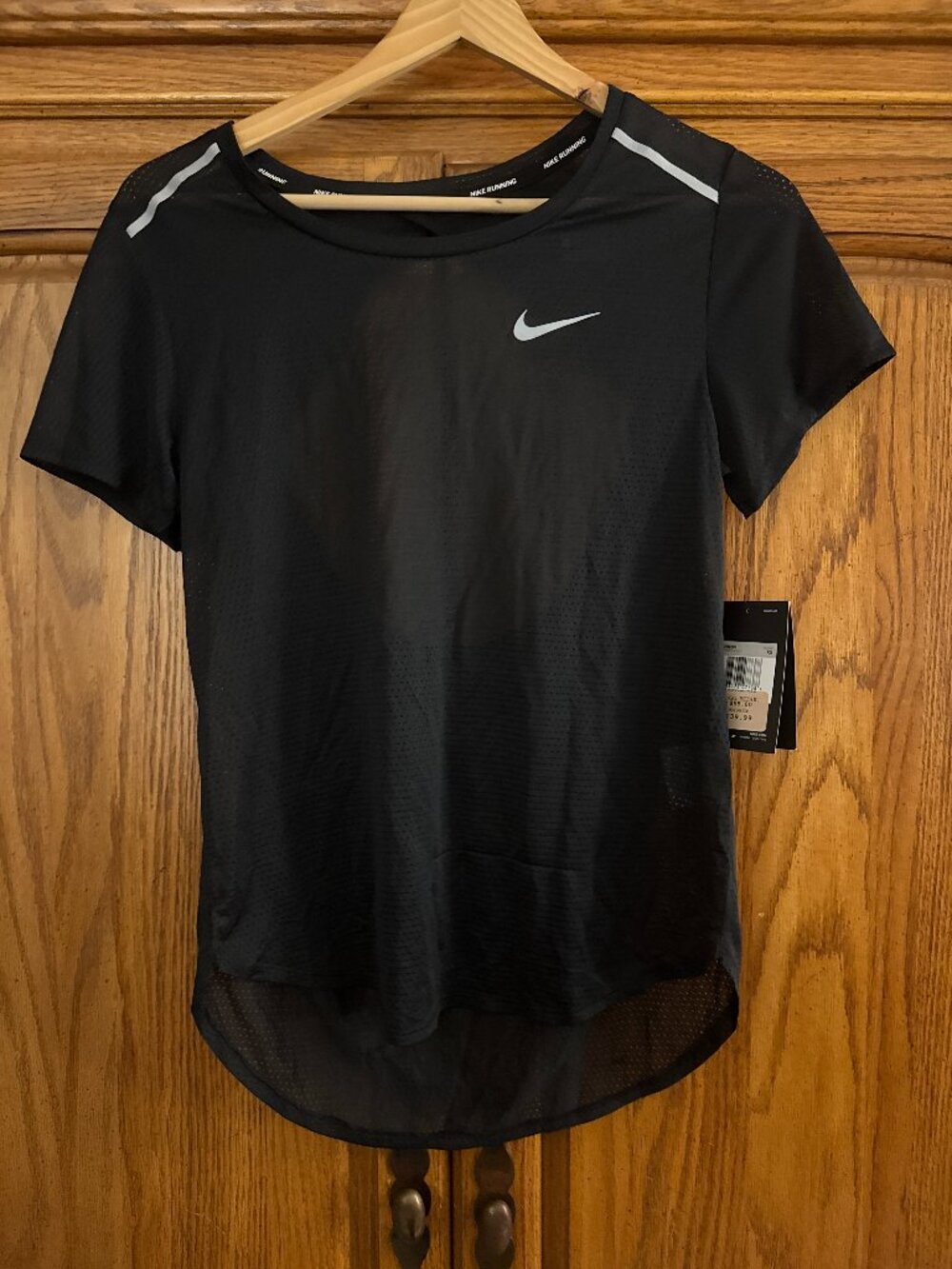 Nike Black Short Sleeve Dri-FIT Tee with Reflective Accents